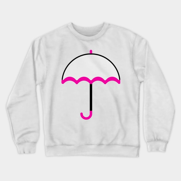 Pink Umbrella Crewneck Sweatshirt by byebyesally